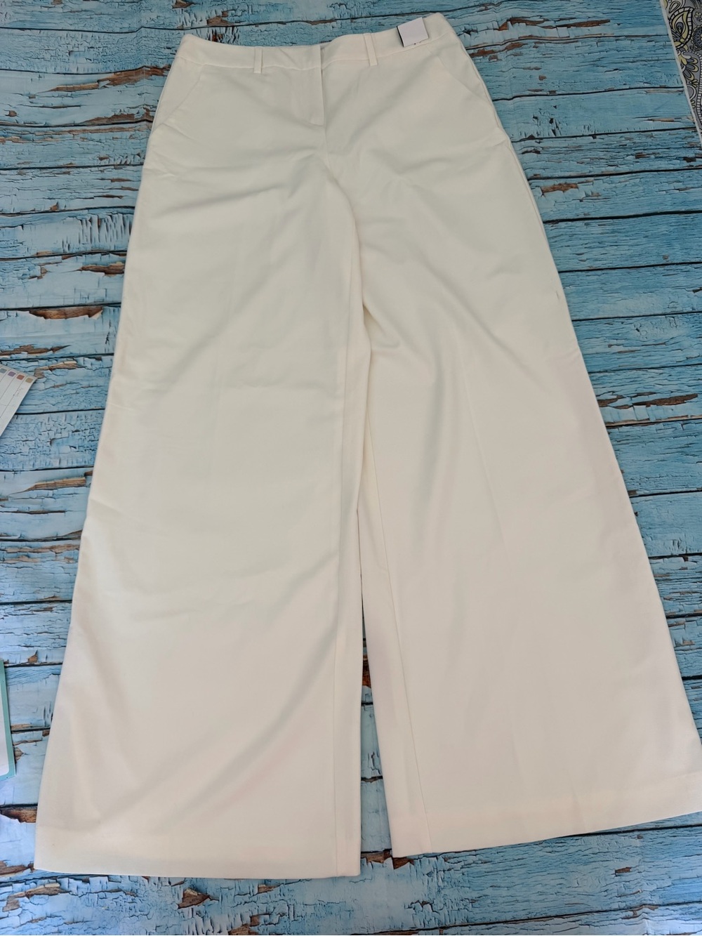 New York & Company White Wide-Leg Pants sz 8 new - Picture 13 of 16